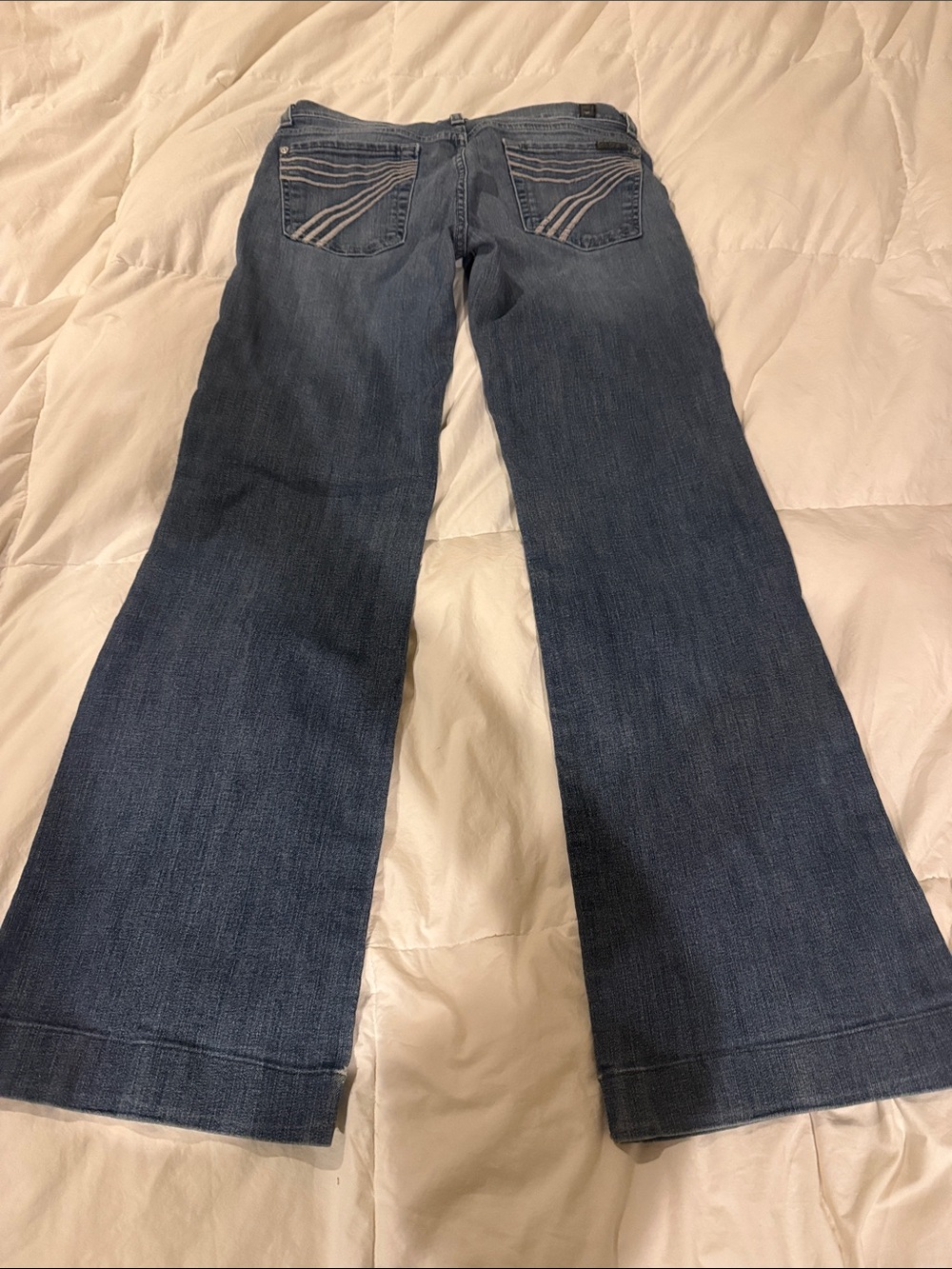 7 For All Mankind Dark Blue Flare Jeans